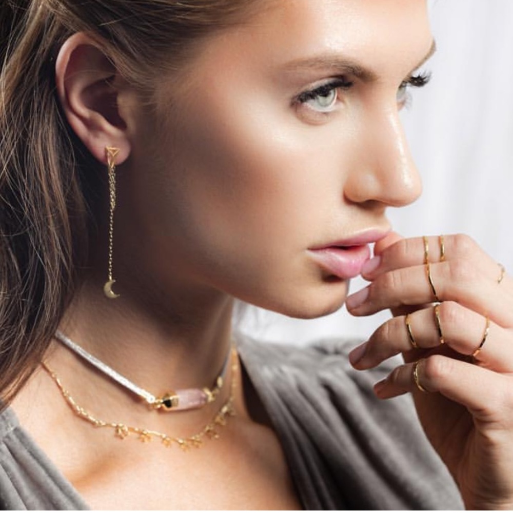 NEW RORY ASHTON Onyx Gemstone Boho Choker